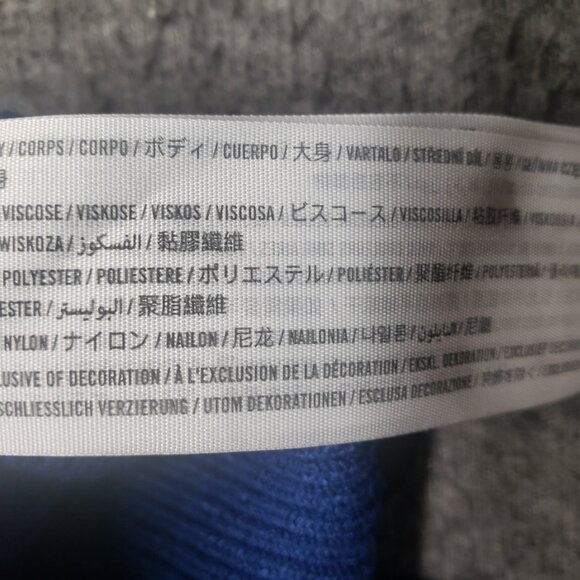 Abercrombie & Fitch Bodysuit Womens XL Blue Ribbed Knit Long Sleeve Wrap Deep V - Picture 6 of 9